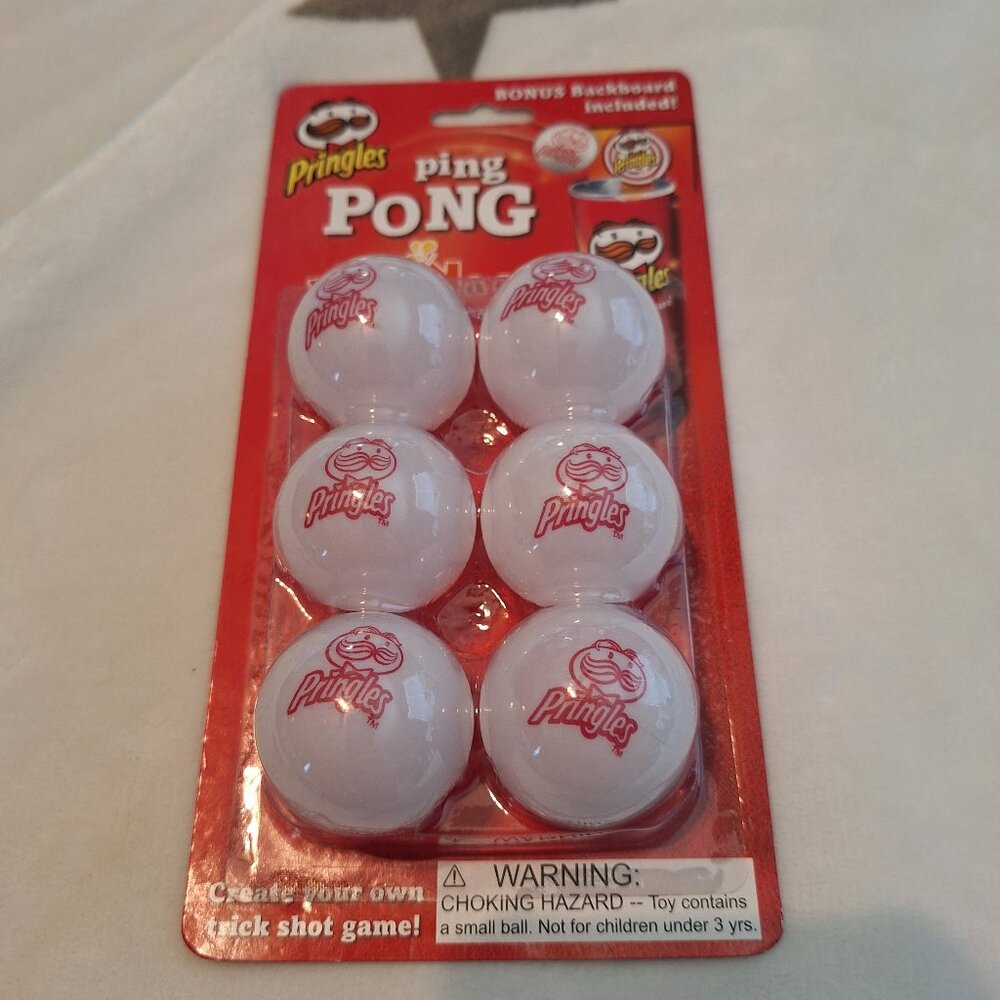 PRINGLES POTATO CHIPS PING PONG PARTY GAME WITH BALLS‎ & BACKBOARD